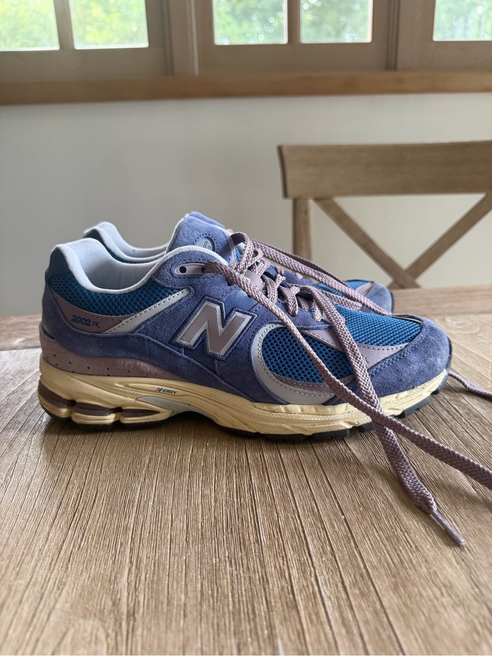 New Balance Lavender And Blue 2002r Athletic Sneakers